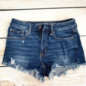 American Eagle High Waist - Hi Rise Festival Denim Cutoff Shorts - Size 2